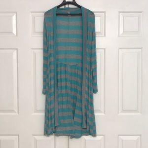 Long duster type cardigan sweater